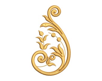 Ottoman Scroll Leaf Ornament Embroidery Design (Digital Download)