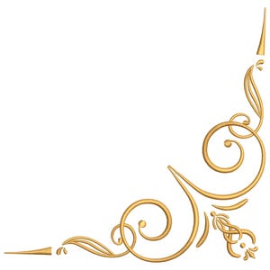 Ottoman Elegant Corner Scroll Embroidery Design (Digital Download)