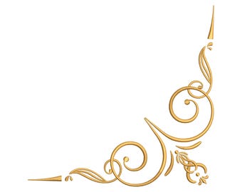 Ottoman Elegant Corner Scroll Embroidery Design (Digital Download)
