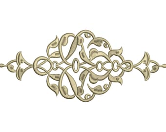 Ottoman Chain Scroll Border Embroidery Design (Digital Download)