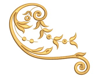 Ottoman Leaf Scroll Ornament Embroidery Design (Digital Download)