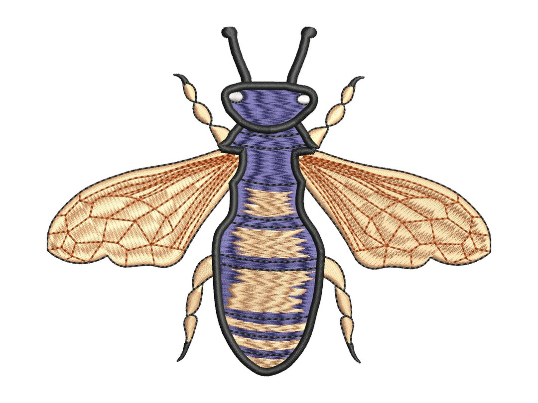Bee Embroidery Design Detailed Insect Machine Embroidery Pattern ...