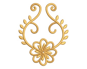 Ottoman Floral Scroll Motif Embroidery Design (Digital Download)