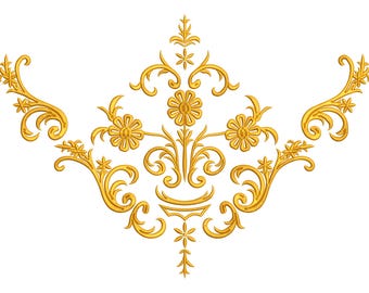 Ottoman Floral Symmetric Ornament Embroidery Design (Digital Download)