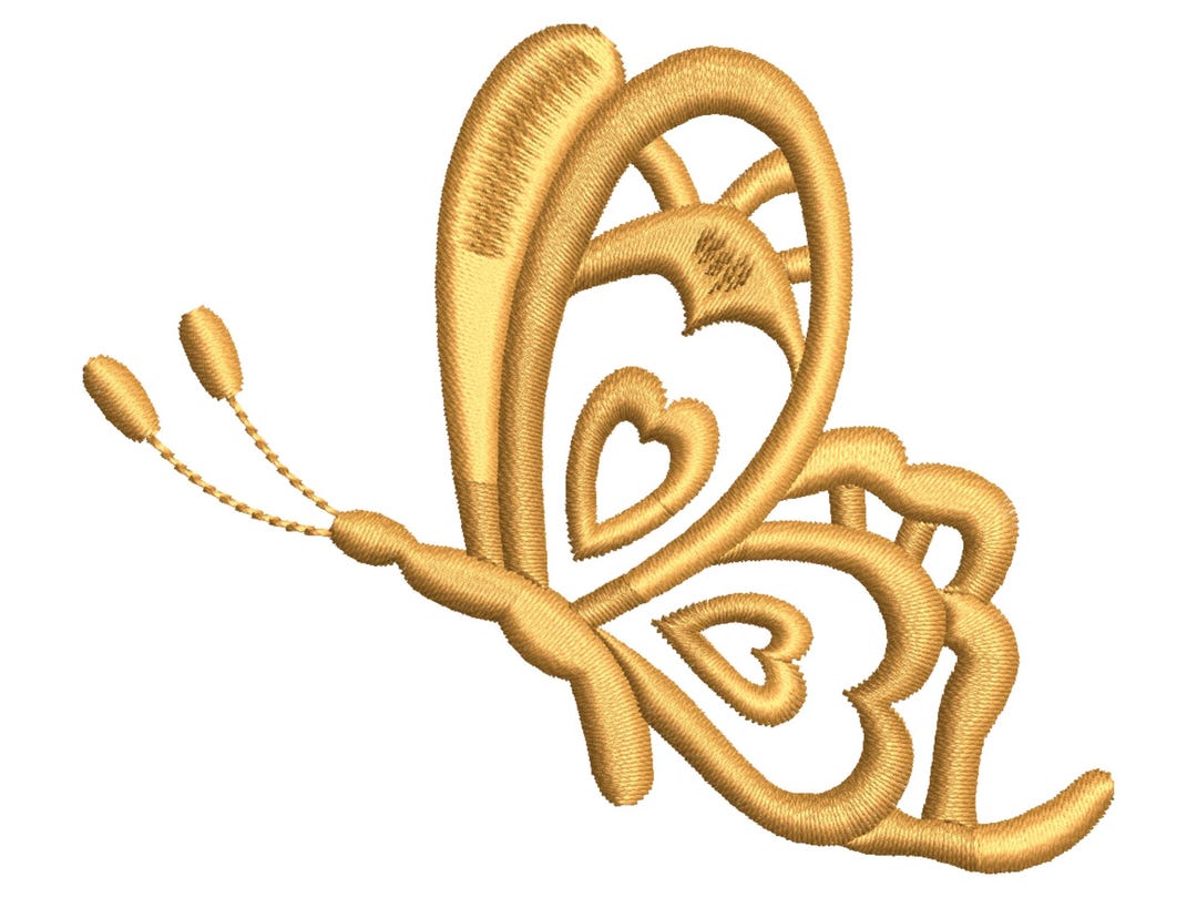 Heart Motif Butterfly Embroidery Design (digital Download) - Etsy