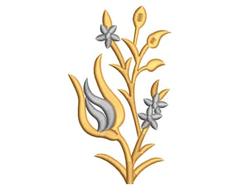 Ottoman Classic Tulip Floral Embroidery Design (Digital Download)