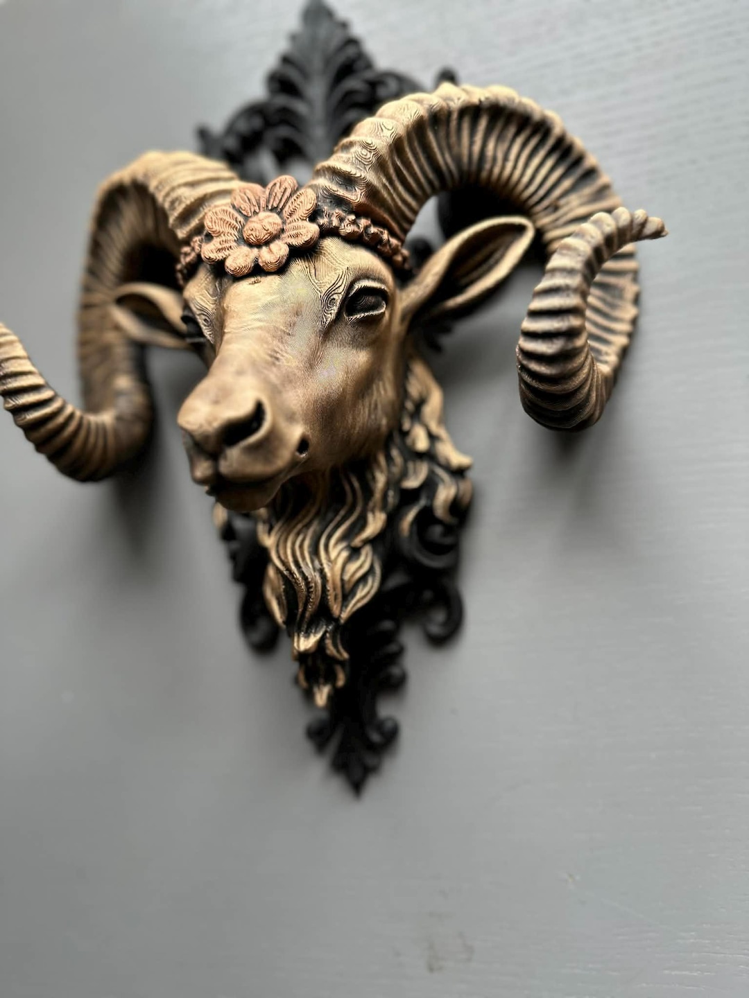 Painted Rams Head Ram Head Wall Art - Etsy