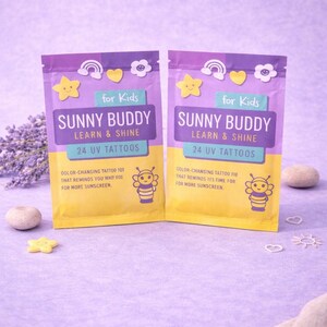 Confezione da 2 tatuaggi UV per bambini Sunny Buddy