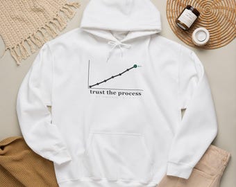 Sudadera con capucha de analista de datos / Confía en el proceso / Sudadera divertida de estadística / Regalo para científico de datos / Sudadera con capucha de programador