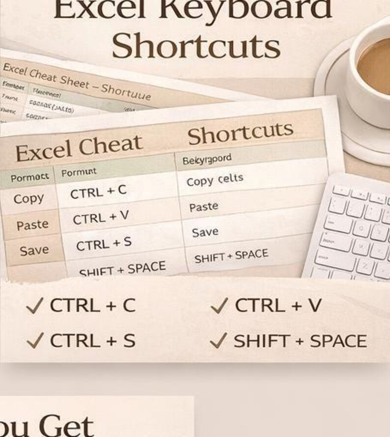 Excel Cheat Sheet Printable | Excel Formulas Guide | Beginner Excel ...
