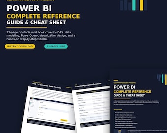 Power BI Cheat Sheet | DAX Formulas Guide | Data Analyst Tutorial (PDF)