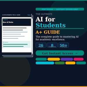 Guide till AI för studenter | Studera smartare, Uppsatser, Research, Tentor (digital nedladdning)
