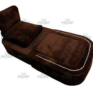 Modulares Cord-Bodensofa, Low-Profile-Schnittcouch, Lesewinkel-Sitzecke Bild 8