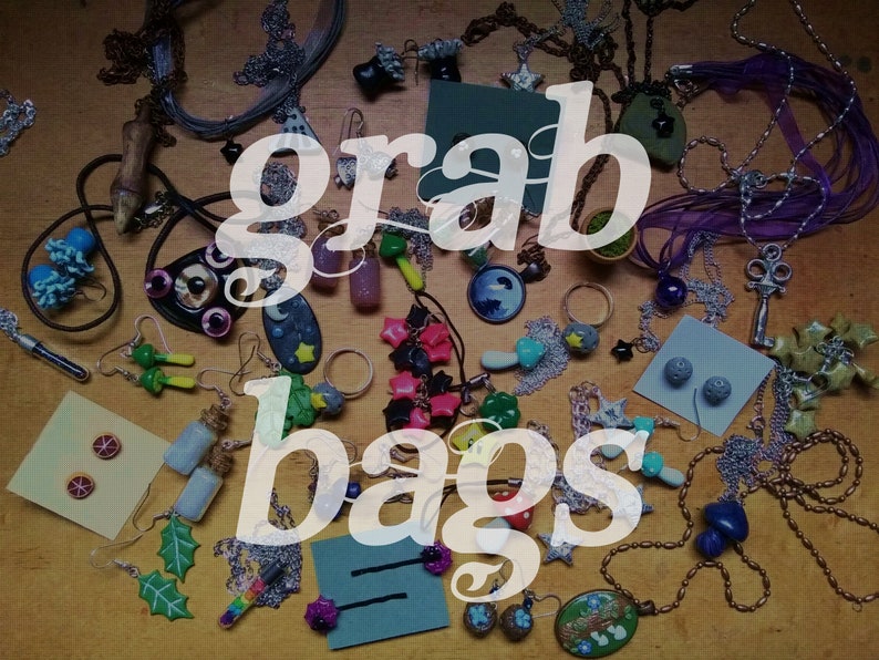 Jewelry Grab Bag Surprise Lot Mystery Box Lucky Dip Random Item Destash Gift Necklace Earrings Bracelet Rings Charms Accessories image 2