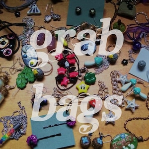 Jewelry Grab Bag Surprise Lot Mystery Box Lucky Dip Random Item Destash Gift Necklace Earrings Bracelet Rings Charms Accessories image 1