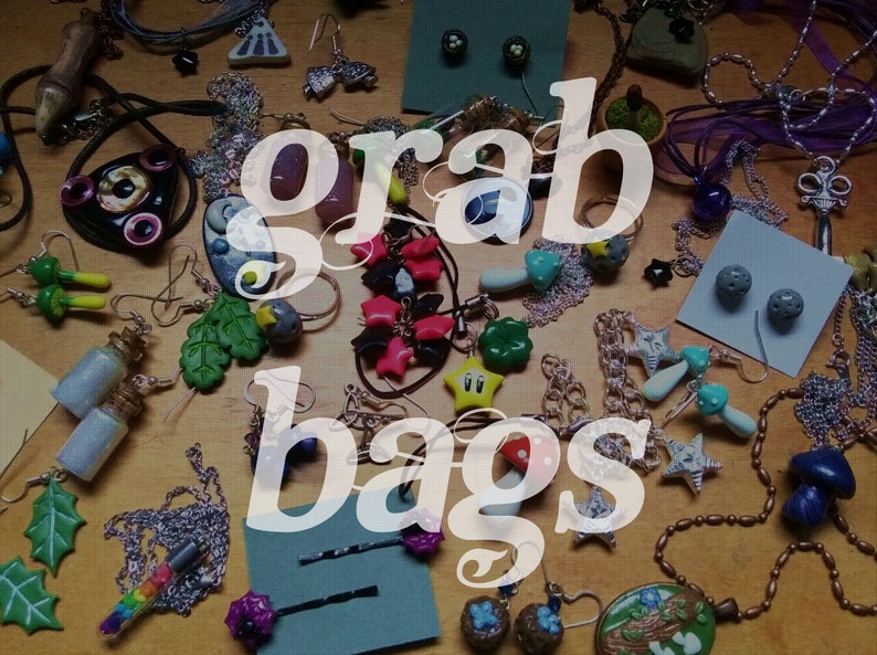 Jewelry Grab Bag Surprise Lot Mystery Box Lucky Dip Random Item Destash Gift Necklace Earrings Bracelet Rings Charms Accessories image 1