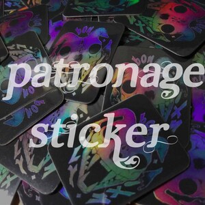 Patronage Thank You Card with Sketch & Sticker Artist Appreciation Support Original Art image 2