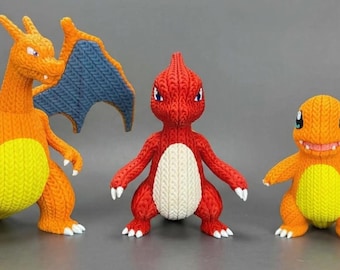 Figurines Pokémon en plusieurs parties imprimées en 3D - Salamèche, Charmeleon et Dracaufeu !