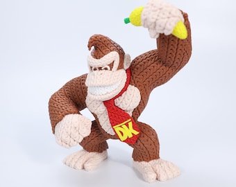 Impression 3D inspirée de Donkey Kong | Texture tricotée | Modèle d'affichage en plusieurs parties | Assistant