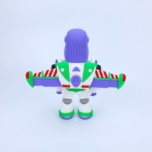 Buzz Lightyear Inspired 3D Printed Figure | Knitted-Style Texture | Multipart Display Model | Space Ranger Decor Gift image 3