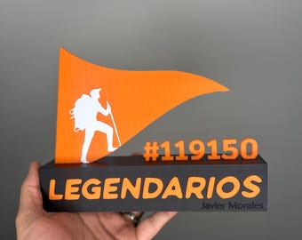Cadeau de bureau Legendários - Numéro attribué personnalisé - Fait main