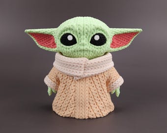 Baby Yoda-Inspired Knitted Version – Multipart Galactic Display Model