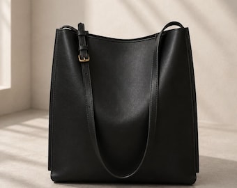 Women’s Genuine Leather Shoulder Bag, Large Capacity Shoulder Tote , Casual Crossbody Commuter Handbag for Daily Use