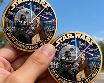 Disneyland Starwars 1977-2027 Collectibla Coin, StarWars 50th Anniversary Commemorative Coin, Galaxy's Edge Starwars Coin Merch Gift For Fan
