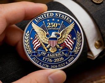 250th Anniversary Challenge Coin, Liberty Bell Commemorative Collectible, 250 Years Of Freedom Commemorative Coin, 1776-2026 Patriotic Coin