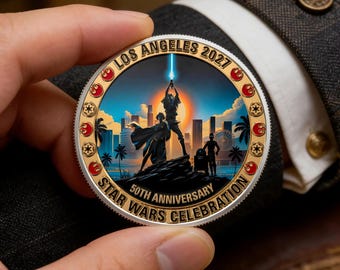 StarWars 50th Anniversary Commemorative Coin, Disneyland Starwars Celebration Collectible Coin, Galaxy's Edge Starwars Anniversary Merch