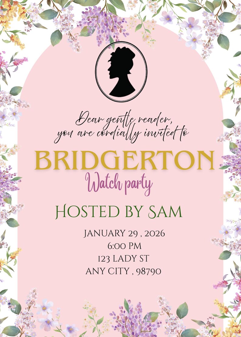 Bridgerton Inspired Party Invitation Dear Reader Digital Invite - Etsy