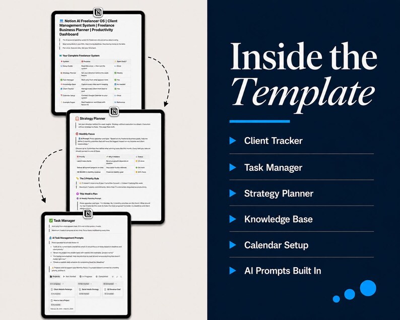 Project Planner Notion Template | Freelance Business and Invoice ...