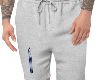 Pantalones cortos de felpa para hombre, pantalones cortos deportivos grises para hombre, pantalones cortos de gimnasio para hombre, pantalones cortos deportivos para estar en casa, pantalones cortos de entrenamiento patrióticos, diseño de la bandera de EE. UU.