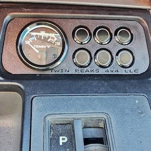 84-96 Jeep Cherokee XJ Front Cubby 2" Gauge w/ 6 Push Button Switch Panel