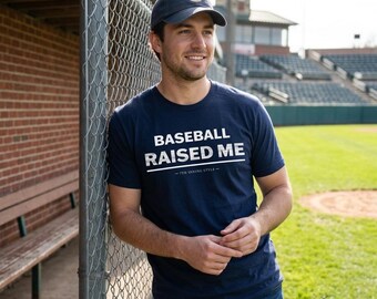 Men's Baseball T-Shirt | Baseball Raised Me | Heritage Baseball Tee