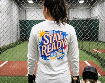 Stay Ready Long Sleeve | Baseball Lifestyle Shirt | Dugout Collection | 7th Inning Style