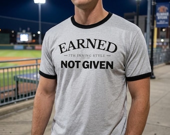 Baseball Ringer Tee | Earned Not Given | Heritage Baseball Shirt