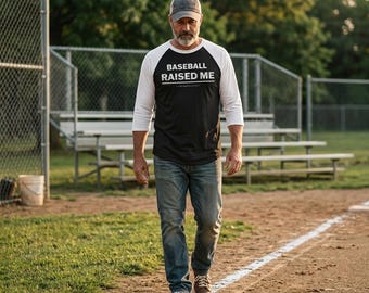 3/4 Sleeve Baseball Raglan | Baseball Raised Me | Heritage Baseball Shirt