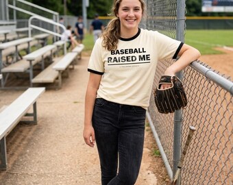 Baseball Ringer Tee | Baseball Raised Me | Heritage Baseball Shirt