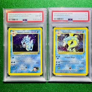 Vintage Pokémon Gyarados Bundle – PSA Graded Cards – 1999 Base Set & Giovanni’s Gyarados Holo image 1