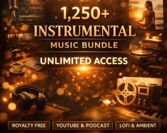 Instrumental Music Bundle Royalty Free Background Music for YouTube Podcast Video Meditation Relaxation Production