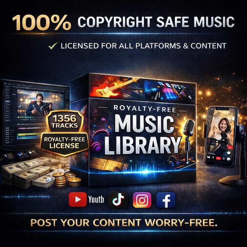 Royalty Free Music Library Bundle – 1,356 Tracks for Videos, Youtube ...