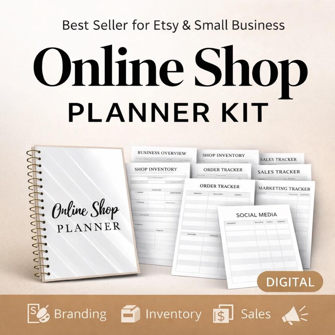 Etsy Shop Planner Kit, Business Branding, Sales & Inventory Tracker ...