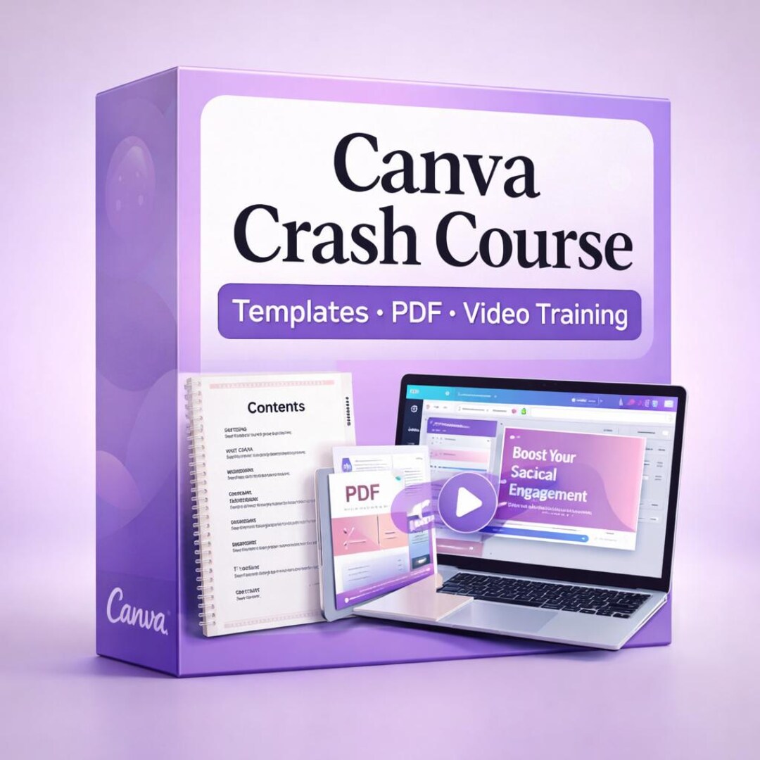 Canva Crash Course Beginners Video Course PDF, Templates, PLR MRR for ...