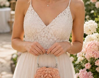 Brighton Pink Floral Mini Beutel Leder Kiss Lock Kleine Handtasche