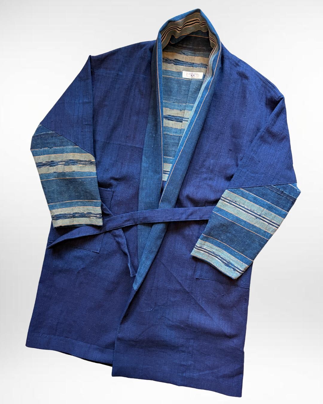 Indigo Robe Japanese Indigo Robe Coat – One of a Kind Antique Boro Style Garment ...