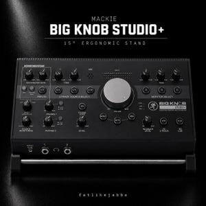 Mackie Big Knob Studio+ Stand | Audio Interface Holder | Ergonomic Desktop Riser | Recording & Mixing