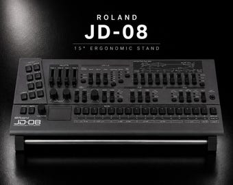 Roland JD-08 Stand | Boutique Synth Riser | Ergonomic Desktop Synth Holder | Studio setup