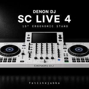 Denon SC LIVE 4 スタンド | DJコントローラーホルダー | 人間工学に基づいたデスクトップライザー | DJセットアップ | スタジオデスク