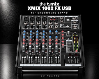 the t.mix Xmix 1002 FX Usb Stand | Music Gear Holder | Ergonomic Desktop Riser | Music production